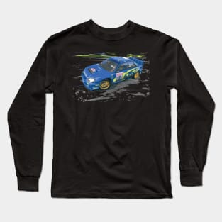 WRX STI blobeye gdb rally blue pearl solberg dirt Long Sleeve T-Shirt